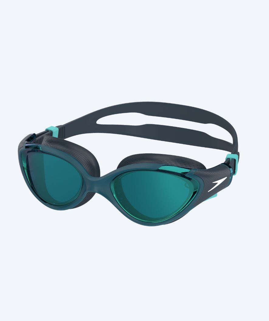 Speedo okulary pływackie treningowe - Biofuse 2.0 Mirror - Ciemnoniebieski/zielony