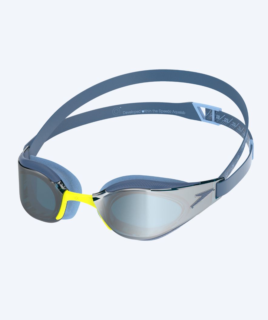 Speedo Elite okulary do pływania - Fastskin Hyper Elite Mirror - Niebieski/srebrny