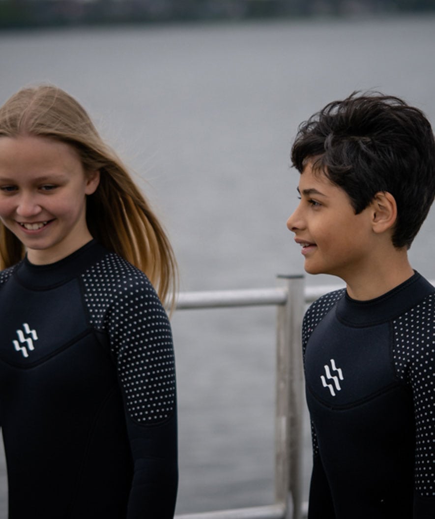 Watery pianka do pływania dla dzieci - Hedgehog (3 mm) - Czarny