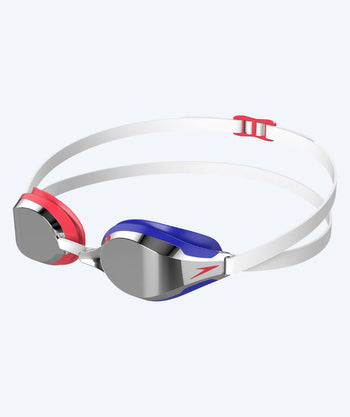 Speedo Elite okulary do pływania - Fastskin Speedsocket 2 Mirror - Niebieskie/czerwone