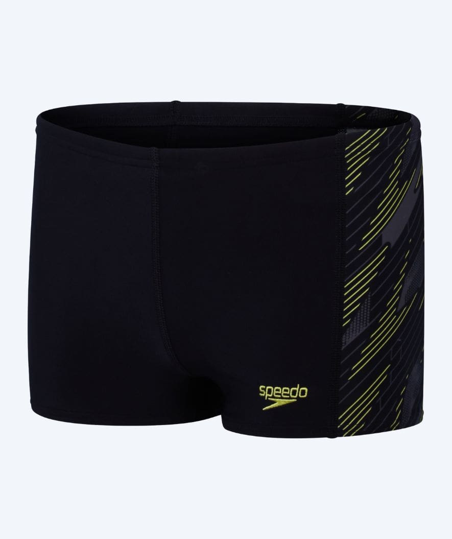 Speedo bokserki kąpielowe dla chłopców - Hyperboom Panel - Czarny/Żółty