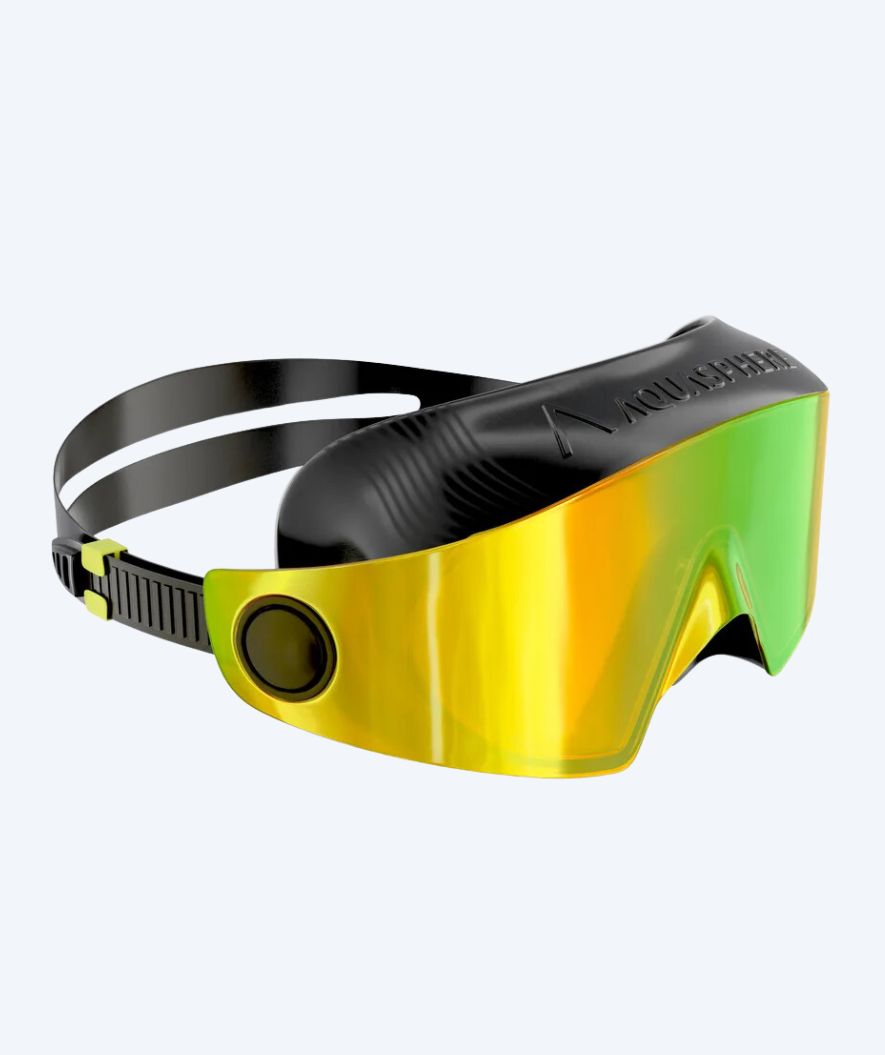 Aquasphere maska do pływania - DEFY. Ultra Indigo - Czarny/złoty (Lustrzane soczewki)