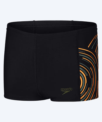 Speedo bokserki kąpielowe dla chłopców - Plastisol Placement - Czarny/Żółty