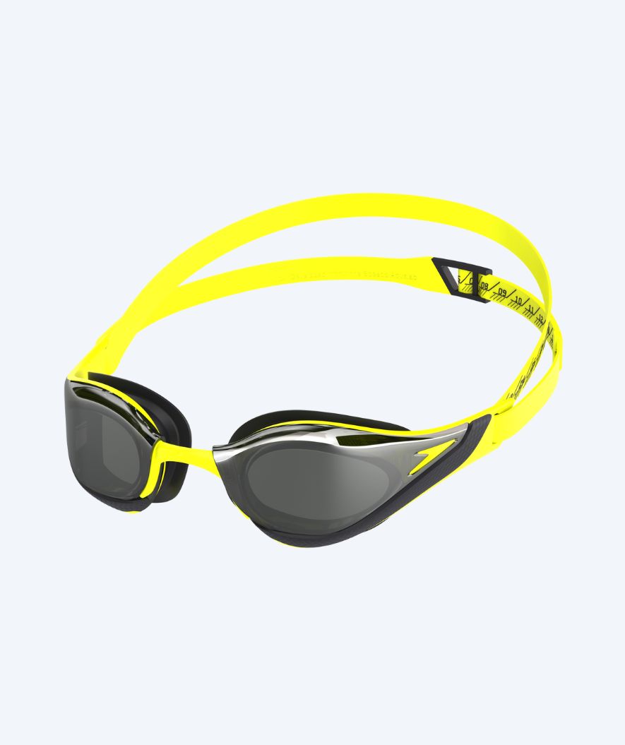 Speedo Elite okulary do pływania - Fastskin Pure Focus Mirror - Żółty/czarny