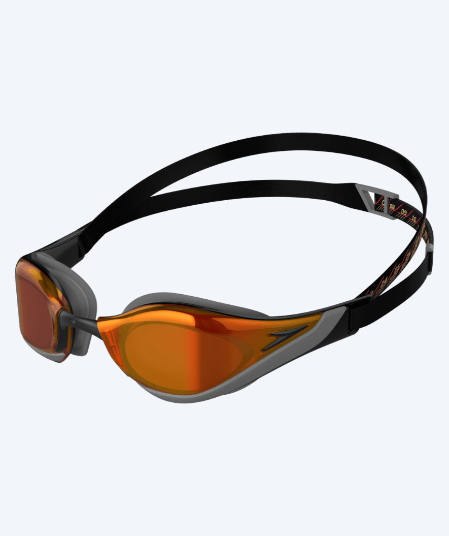 Speedo Elite okulary do pływania - Fastskin Pure Focus Mirror - Czarny/czerwony