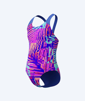 Speedo strój kąpielowy dla dziewczynek - Allover Digital Splashback - Fioletowy/niebieski