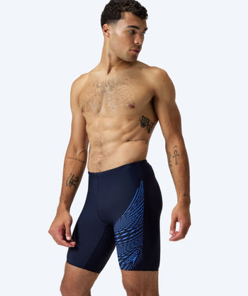 Speedo długie kąpielówki dla mężczyzn - Medley Logo - Ciemnoniebieski/Jasnoniebieski