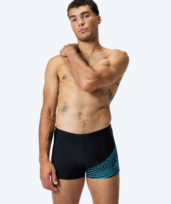 Speedo bokserki kąpielowe dla mężczyzn - Medley Logo - Czarny/Jasnoniebieski