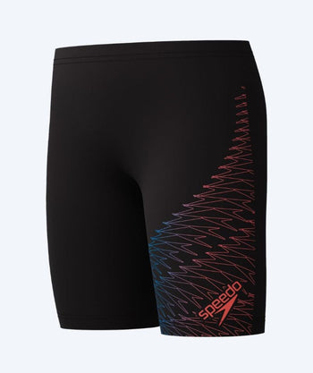 Speedo długie kąpielówki dla chłopców - Medley Logo - Czarny/różowy