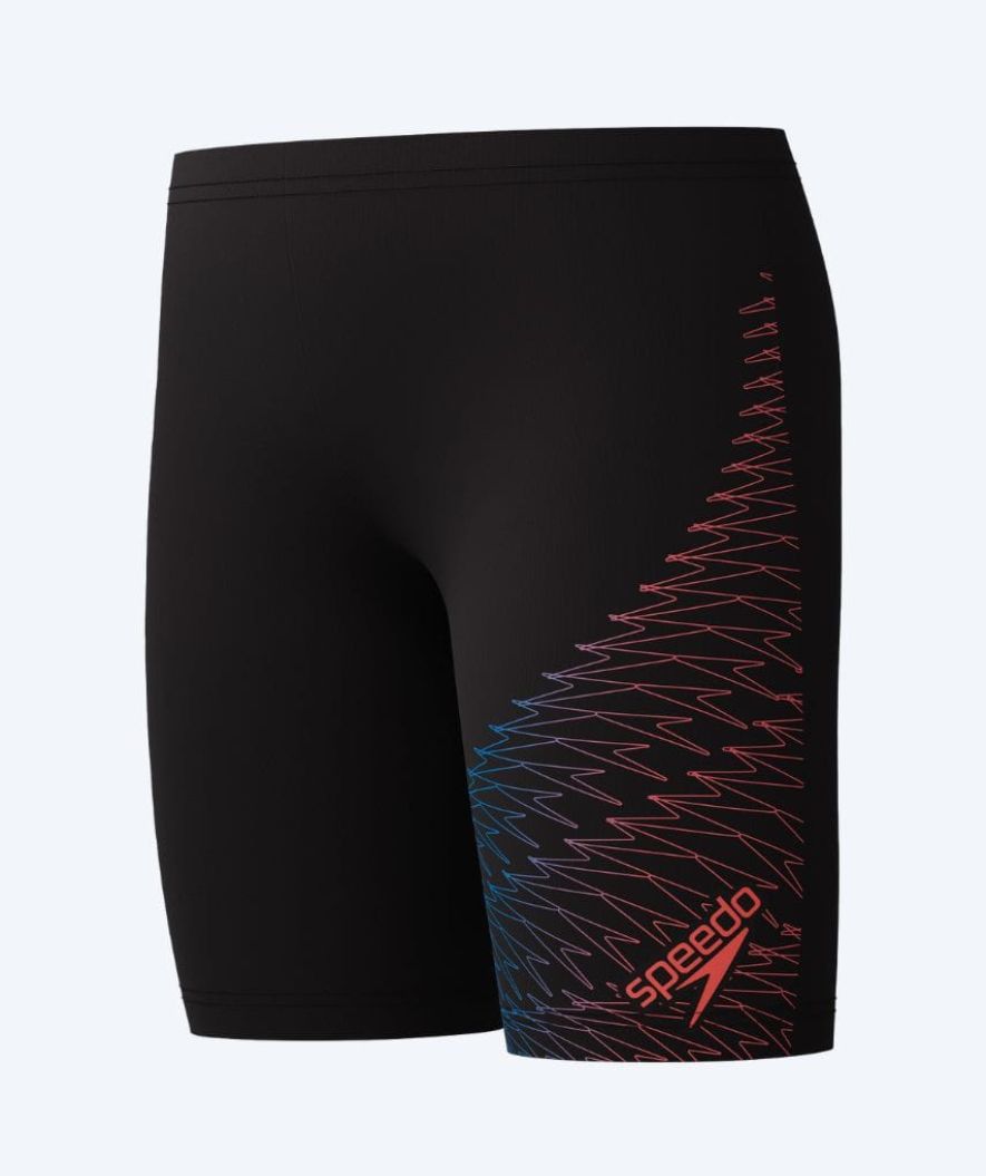 Speedo długie kąpielówki dla chłopców – Medley Logo – czarny/różowy