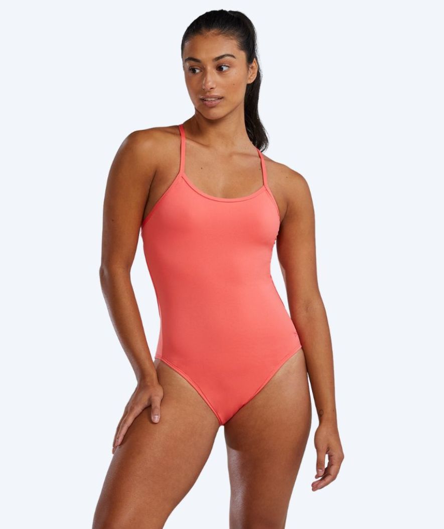 TYR strój kąpielowy dla kobiet - Durafast Elite Solid Tieback - Jasnoróżowy