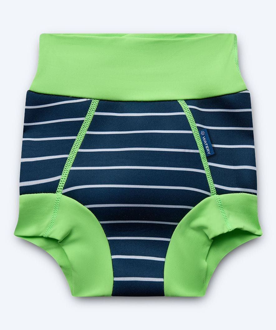 Watery pieluszka do pływania dla dzieci - Neoprene Swim Nappy - Green Stripes