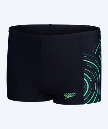 Speedo bokserki kąpielowe dla chłopców - Plastisol Placement - Czarny/Zielony