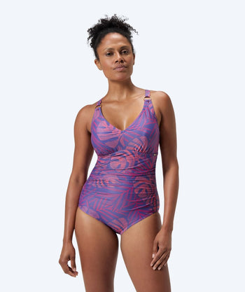 Speedo strój kąpielowy dla kobiet - Shaping Printed - Fioletowy/pomarańczowy