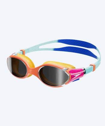 Speedo okulary do pływania dla dzieci (6-14) - Biofuse 2.0 Mirror - Pomarańczowy/ciemnoniebieski