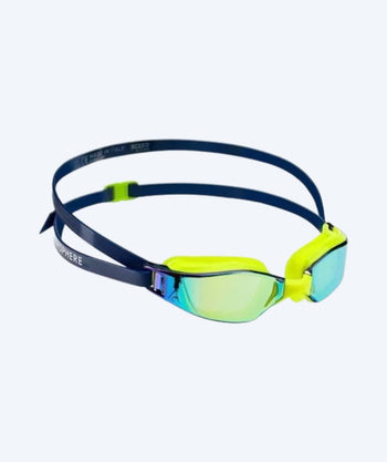 Aquasphere okulary do pływania na zawody - Xceed A1 - Żółty/ciemnoniebieski (lustrzane szkła)