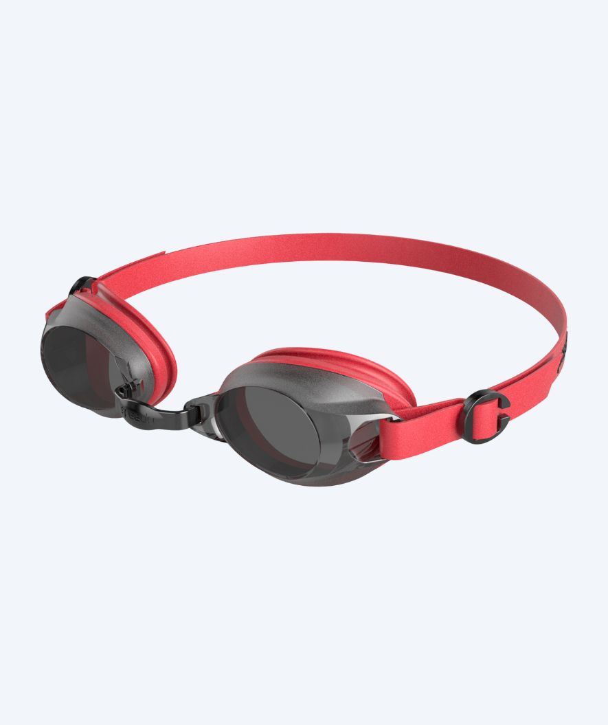 Speedo okulary pływackie treningowe - Jet - Czerwony (Smoke soczewki)