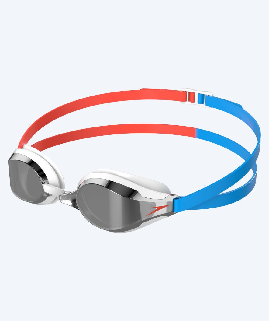 Speedo Elite okulary do pływania - Fastskin Speedsocket 2 Mirror - Czerwone/niebieske