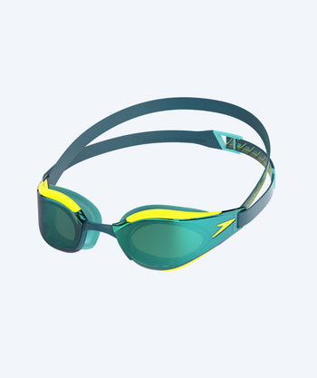 Speedo Elite okulary do pływania - Fastskin Hyper Elite Mirror - Żółty/zielony