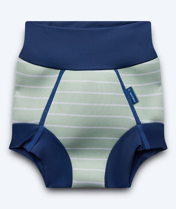 Watery pieluszka do pływania dla dzieci - Neoprene Swim Nappy - Nordic Green Stripes