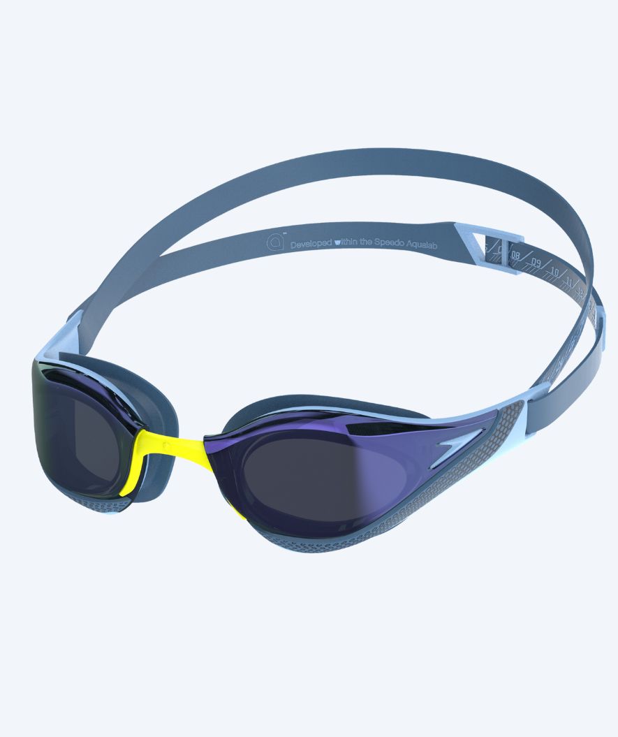 Speedo Elite okulary do pływania - Fastskin Pure Focus Mirror - Niebieski/ciemnoniebieski