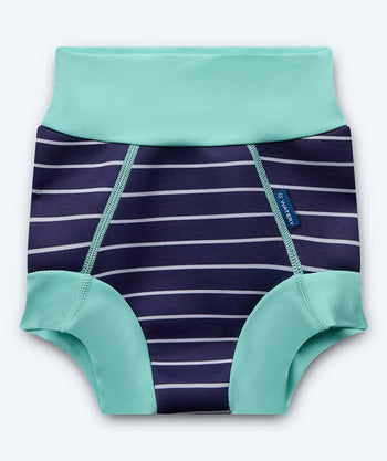 Watery pieluszka do pływania dla dzieci - Neoprene Swim Nappy - Turquoise Stripes