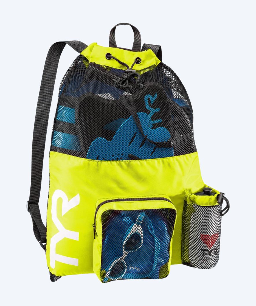 TYR worek pływacki z siatki - Big Mesh Mummy 40L - Żółty