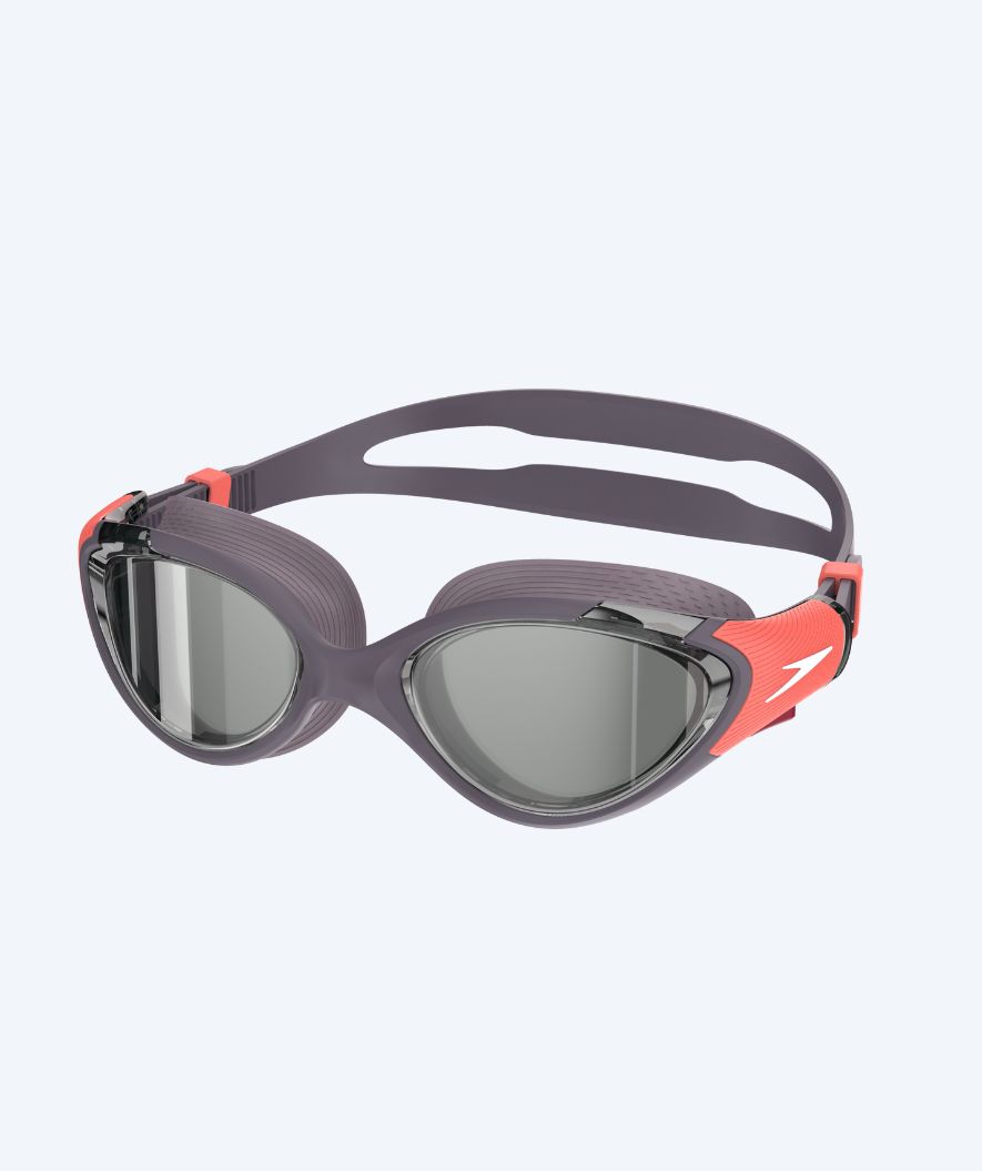 Speedo okulary do pływania damskie treningowe - Biofuse 2.0 Mirror - Fioletowe/pomarańczowe