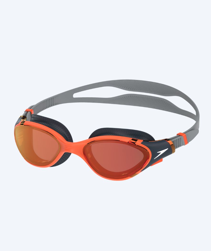 Speedo okulary do pływania treningowe - Biofuse 2.0 Mirror - Czarne/pomarańczowe