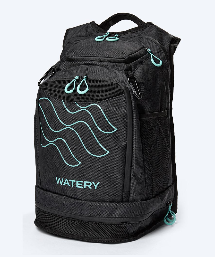 Watery torba pływacka - Viper Elite 45L - Czarna/jasnoniebieska