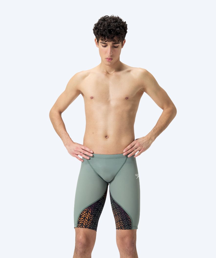 Speedo kąpielówki na zawody dla mężczyzn - LZR Ignite - Zielony/pomarańczowy