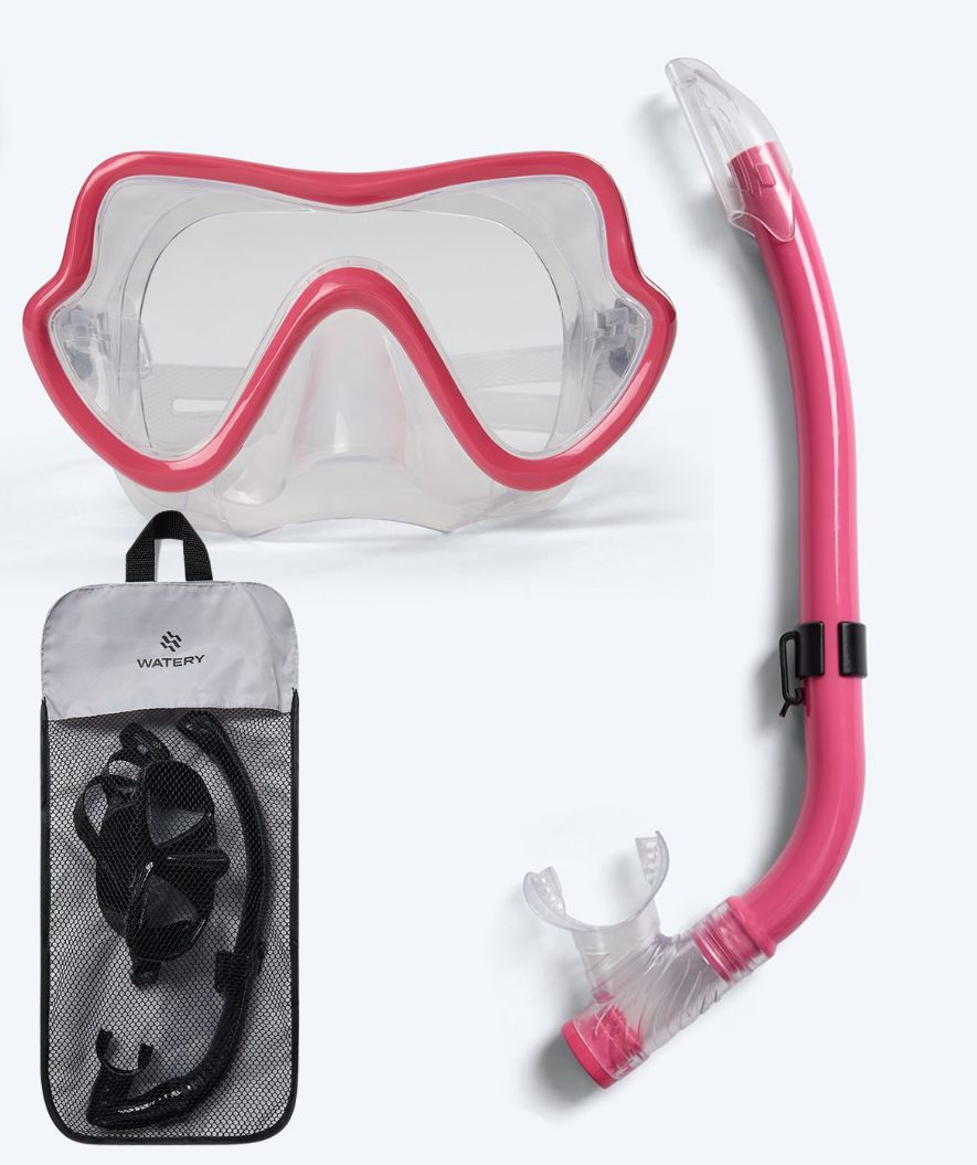 Watery zestaw maska + rurka do snorkelingu dla młodzieży (8-15) - Trigger - Czerwony