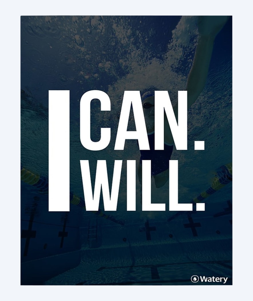 Watery plakat pływacki - I Can - I Will