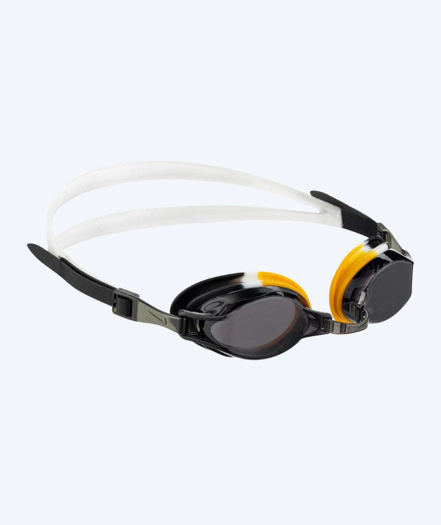 Nike okulary do pływania dla młodzieży (8-14) - Chrome - Czarny/czarny