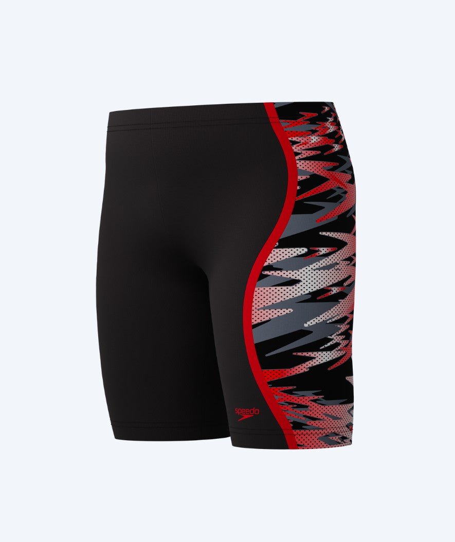 Speedo długie kąpielówki dla chłopców - Hyperboom Splice - Czarny/Szary