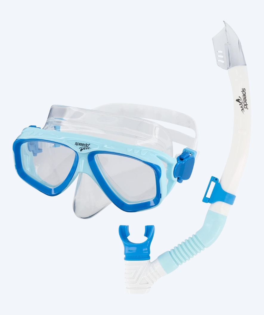 Speedo zestaw maska i rurka do snorkelingu dla dorosłych - Adventure - Niebieski/przezroczysty