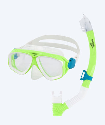 Speedo zestaw maska i rurka do snorkelingu junior (6-16) - Adventure - Zielony/przezroczysty