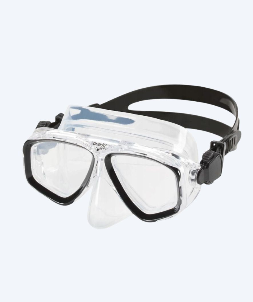 Speedo maski do nurkowania dla dorosłych - Adventure - Czarny/Przezroczysty