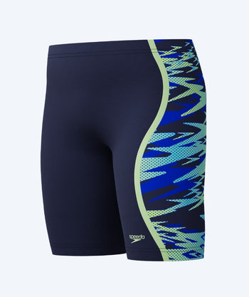 Speedo długie kąpielówki dla chłopców - Hyperboom Splice - Ciemnoniebieski/zielony