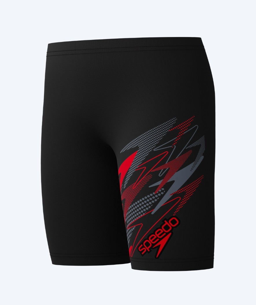 Speedo długie kąpielówki dla chłopców - Medley Logo - Czarny/szary
