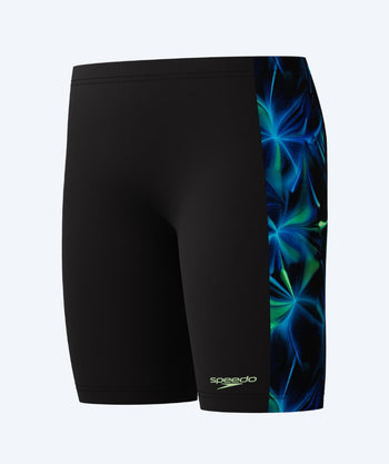 Speedo długie kąpielówki dla chłopców - Print Panel - Czarny/zielony