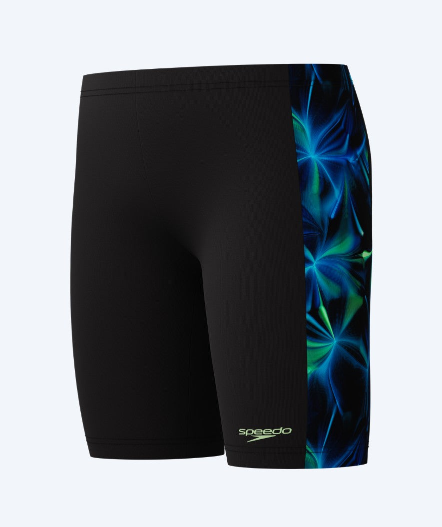 Speedo długie kąpielówki dla chłopców - Print Panel - Czarny/zielony