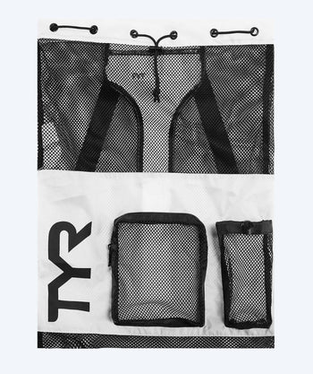 TYR worek pływacki z siatki - Big Mesh Mummy 40L - Biały/czarny