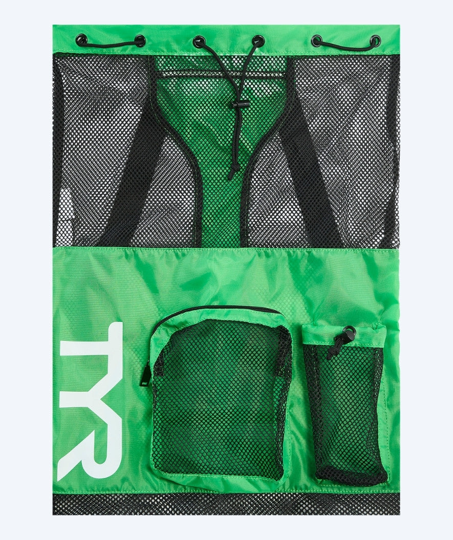 TYR worek pływacki z siatki - Big Mesh Mummy 40L - Zielony/czarny