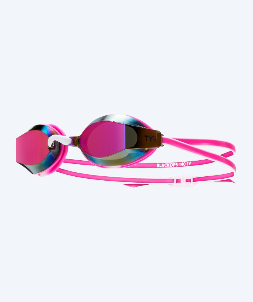 TYR okulary do pływania - Blackops 140 EV Mirrored - Różowy/Biały