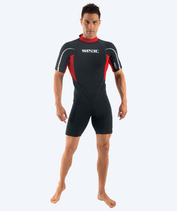 SEAC pianka do pływania dla mężczyzn - Relax Short (2,2mm) - Czarny/czerwony