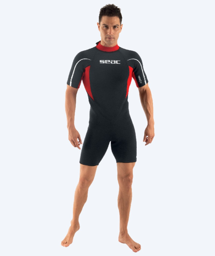 SEAC pianka do pływania dla mężczyzn - Relax Short (2,2mm) - Czarny/czerwony