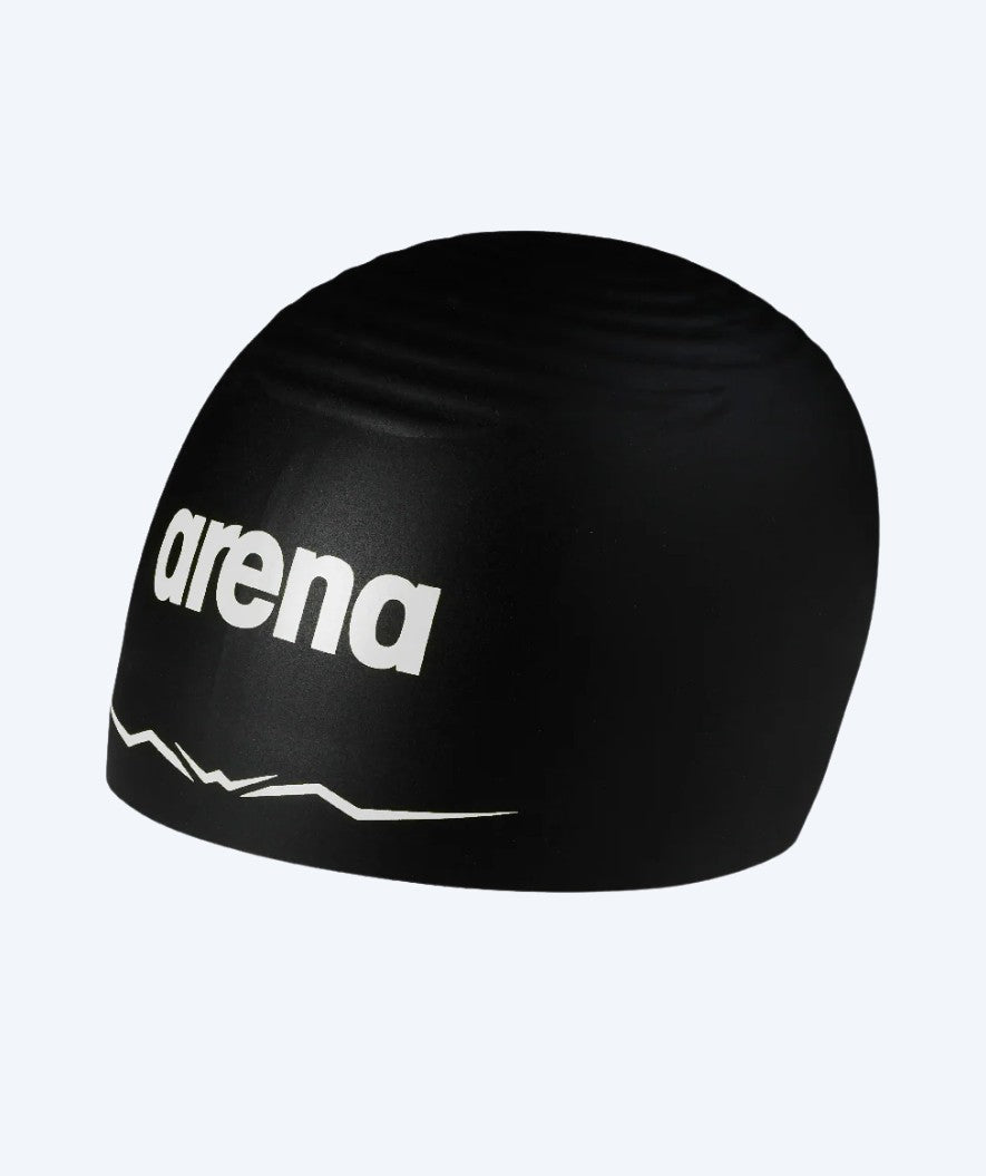 Arena czepek do pływania na zawody - Aquaforce Wave Cap - Czarny/Biały