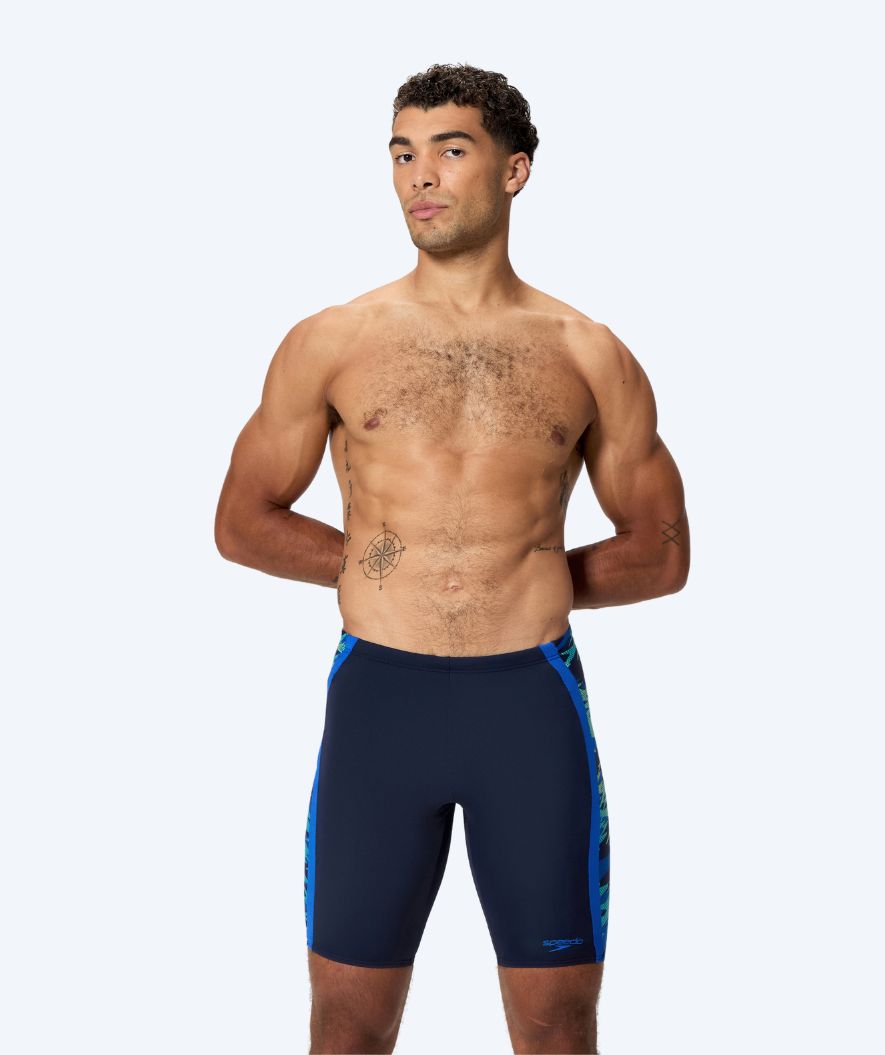 Speedo długie kąpielówki dla mężczyzn - Hyperboom Splice - Ciemnoniebieski/Jasnoniebieski