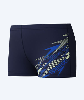 Speedo bokserki kąpielowe dla chłopców - Medley Logo - Ciemnoniebieski/Niebieski